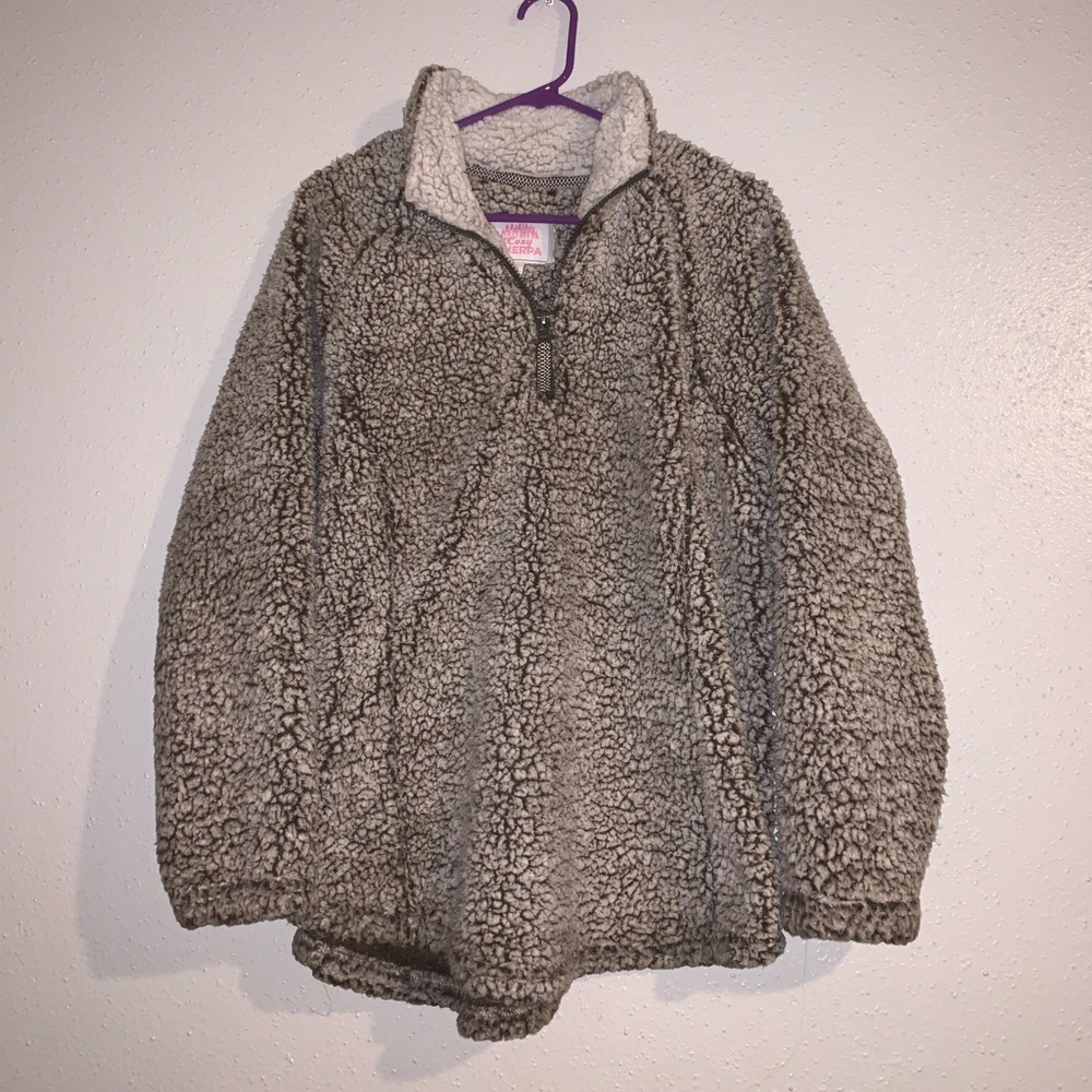Sherpa quarter zip up
